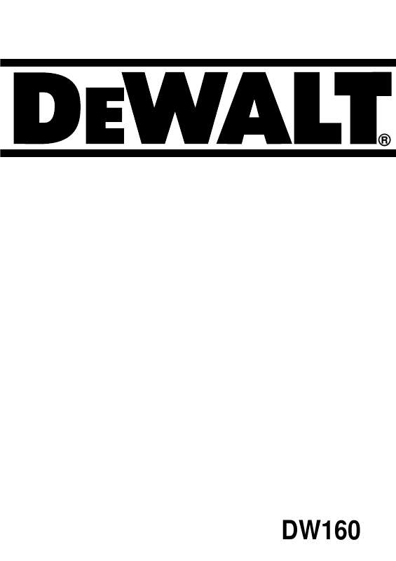 Guide utilisation DEWALT DW160V  de la marque DEWALT