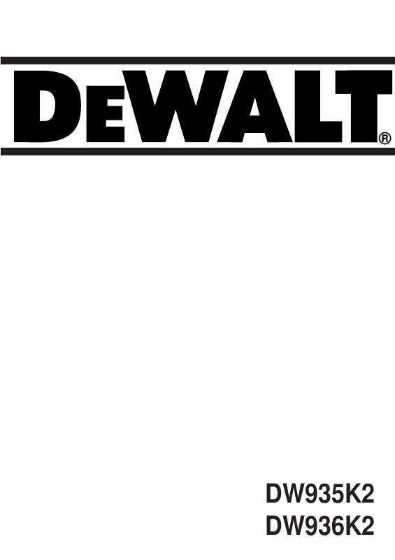 Guide utilisation DEWALT DW936  de la marque DEWALT