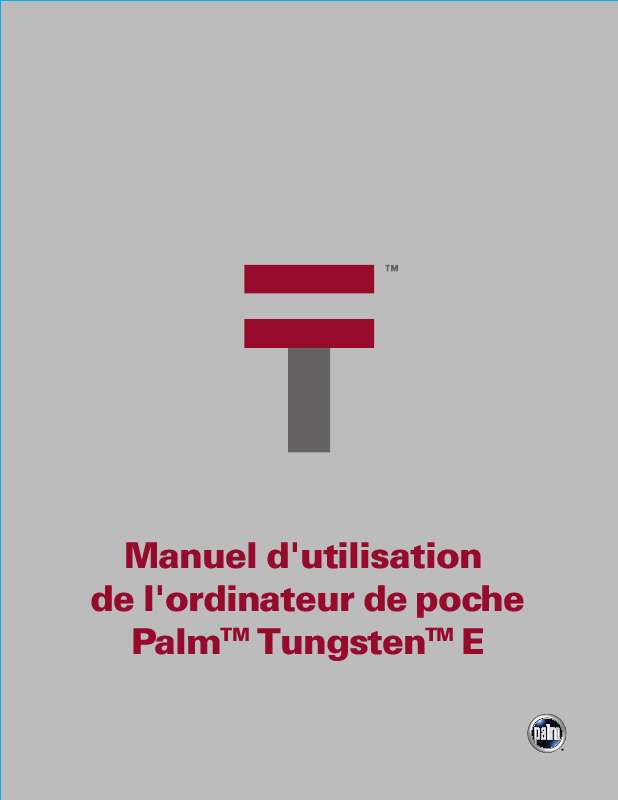Guide utilisation PALM TUNGSTEN E  de la marque PALM