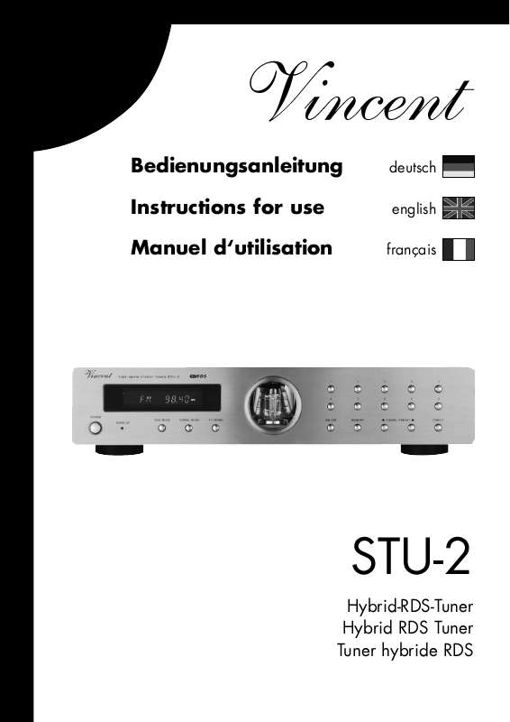 Guide utilisation  VINCENT STU-2  de la marque VINCENT