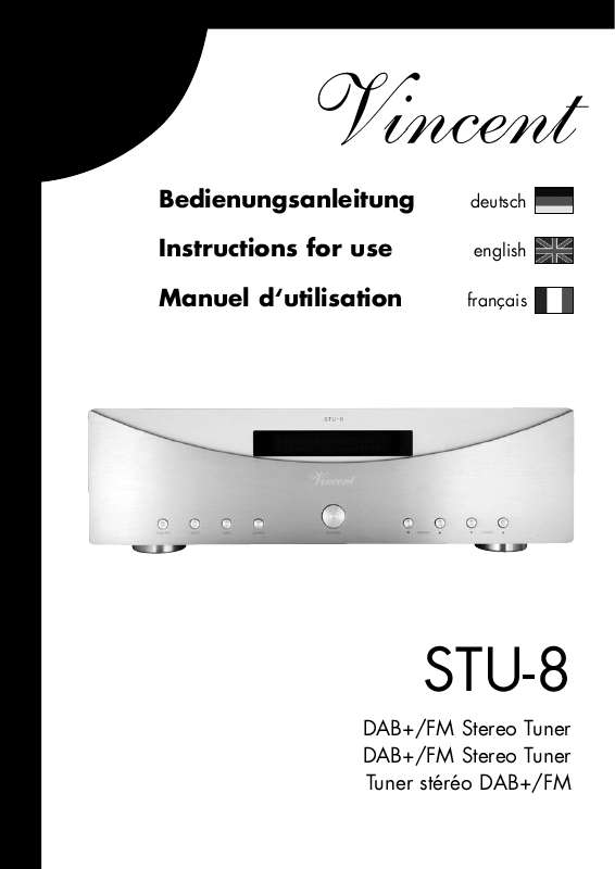 Guide utilisation  VINCENT STU-8  de la marque VINCENT