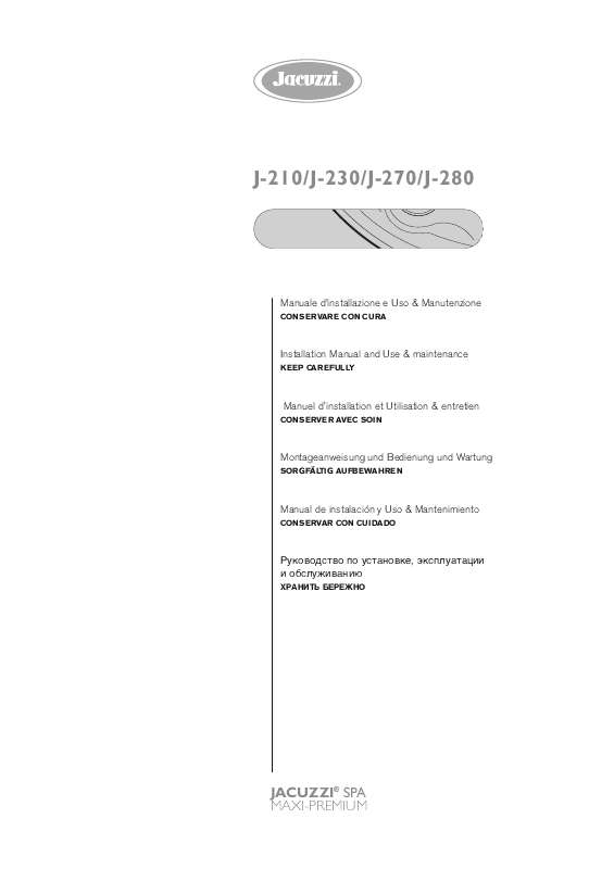 Guide utilisation  JACUZZI PREMIUM J-230  de la marque JACUZZI