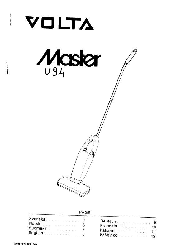 Guide utilisation  VOLTA U94C  de la marque VOLTA