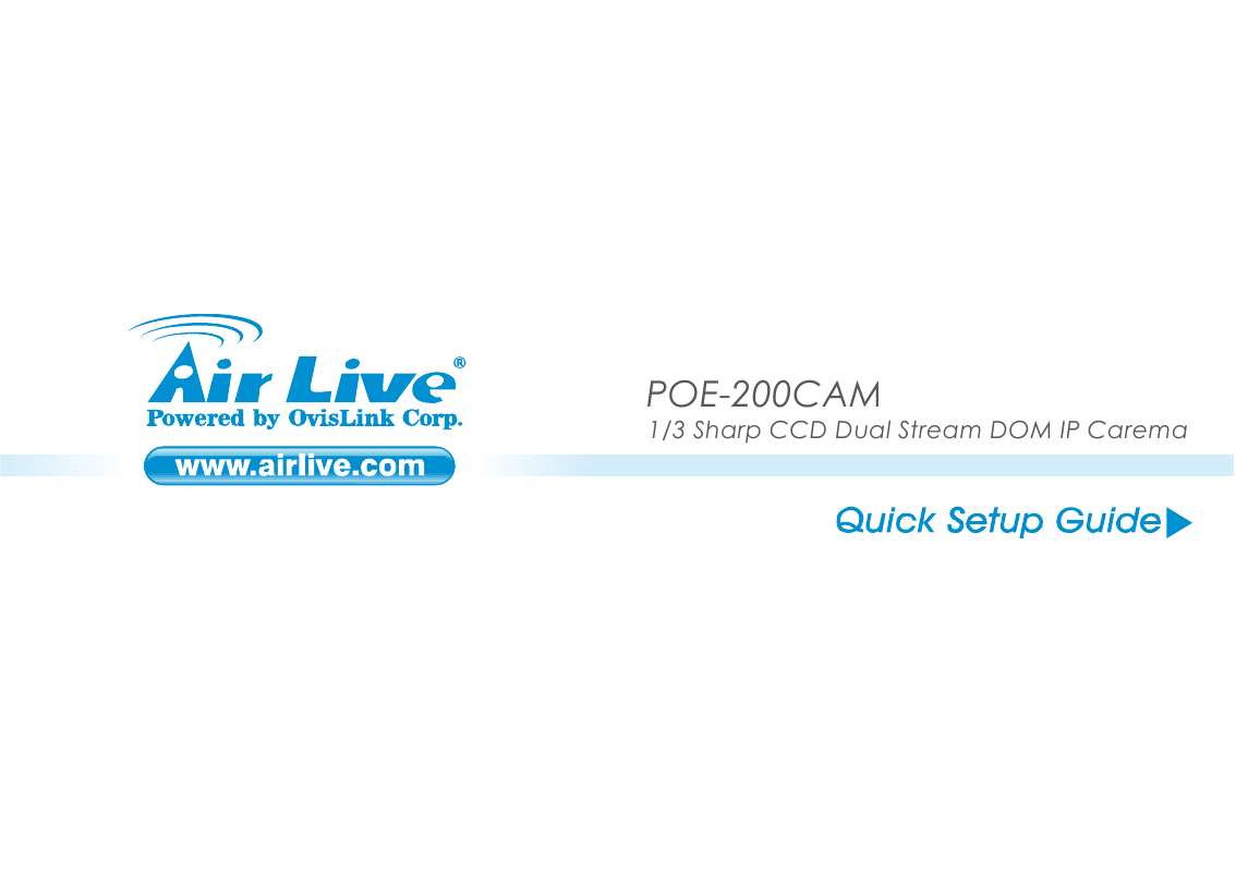 Guide utilisation  AIRLIVE POE-200CAM  de la marque AIRLIVE