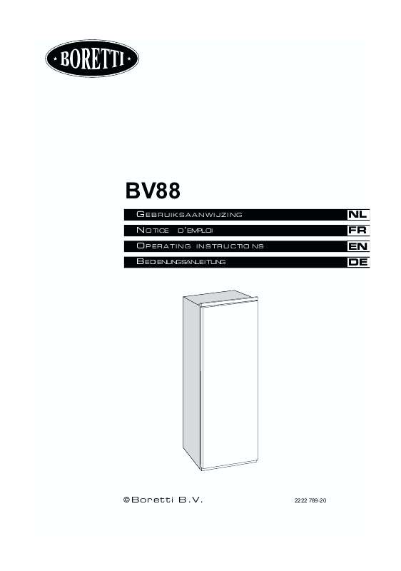 Guide utilisation  BORETTI BV88  de la marque BORETTI