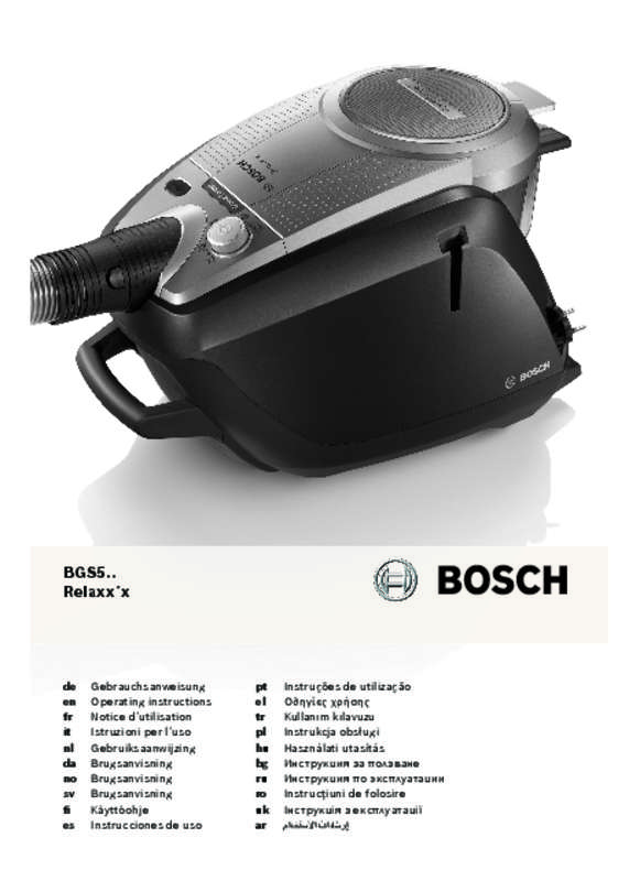 Guide utilisation BOSCH BGS5SIL66B GS-50 RELAXX'X de la marque BOSCH