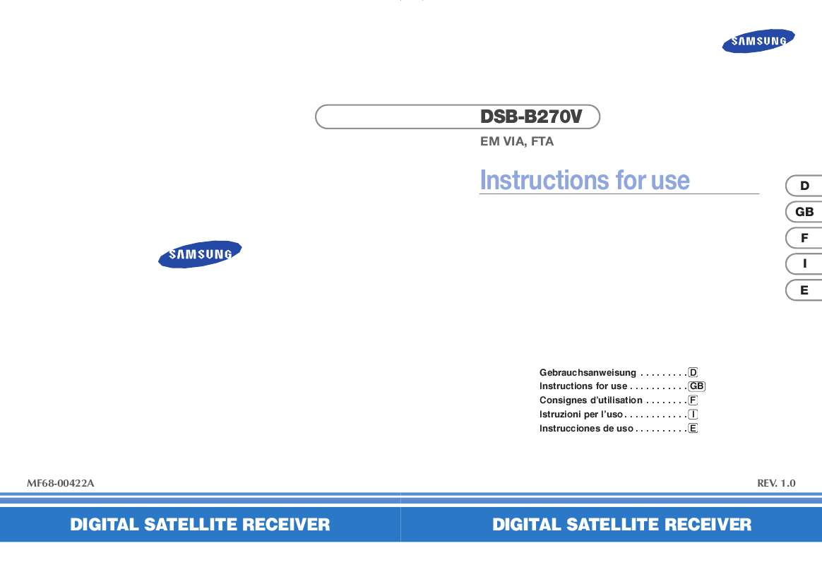 Guide utilisation SAMSUNG DSB-B270  de la marque SAMSUNG