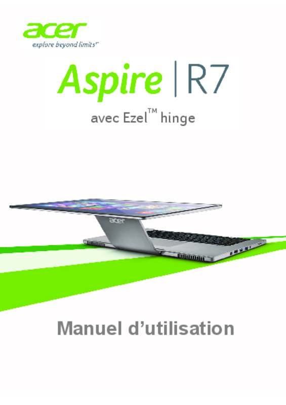 Guide utilisation ACER ASPIRE R7-572G-54208G1.02TASS  de la marque ACER