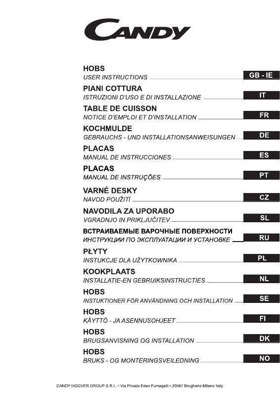 Guide utilisation CANDY CH633B3 de la marque CANDY