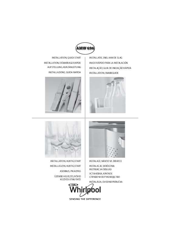 Guide utilisation WHIRLPOOL AMW 696/IX  - MODE D'EMPLOI de la marque WHIRLPOOL