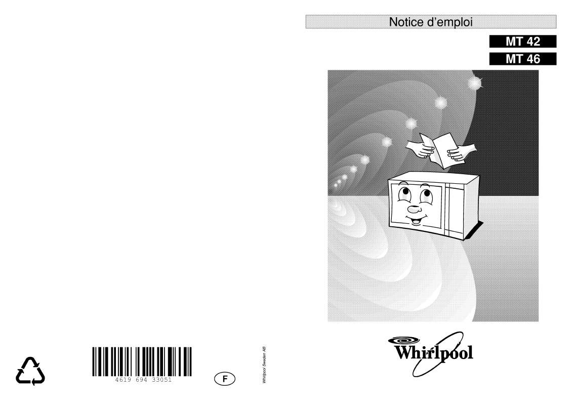 Guide utilisation WHIRLPOOL MT 42/ALU  - MODE D'EMPLOI de la marque WHIRLPOOL