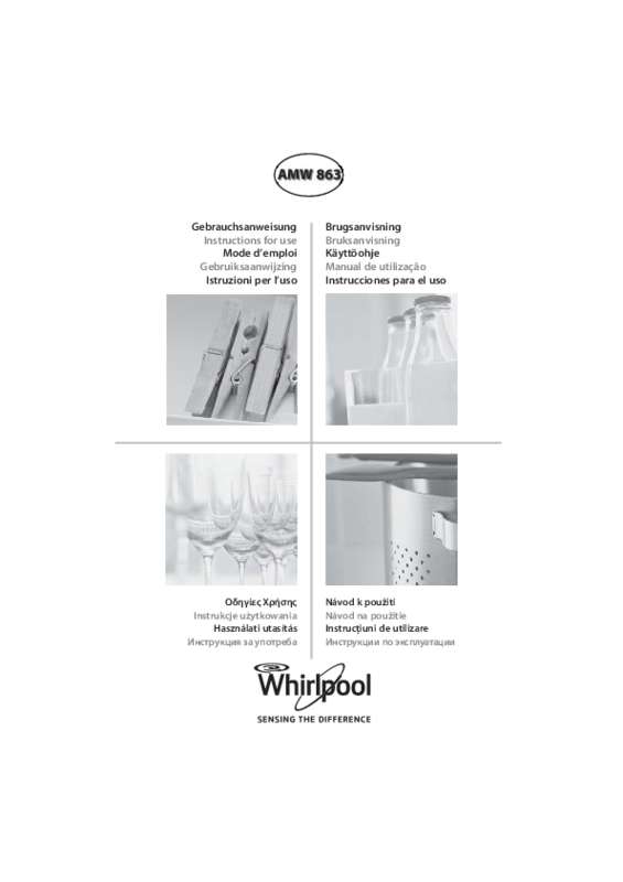Guide utilisation WHIRLPOOL AMW 863/NB de la marque WHIRLPOOL