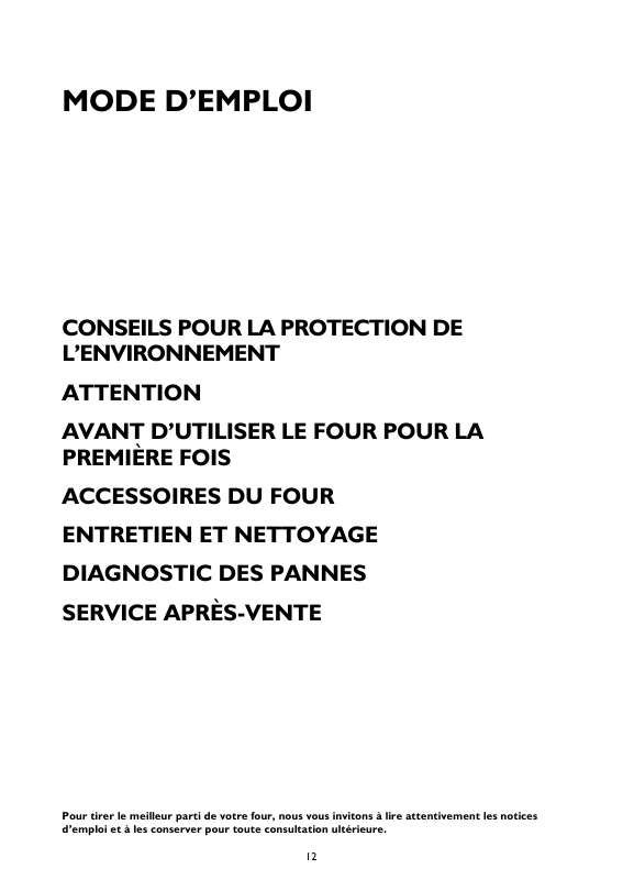 Guide utilisation WHIRLPOOL AKP 232/IX/01  - MODE D'EMPLOI de la marque WHIRLPOOL