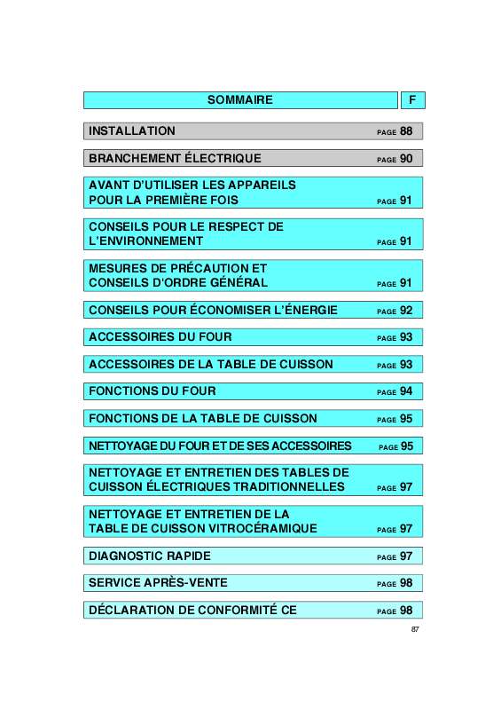 Guide utilisation WHIRLPOOL AKZ 201 NB  - MODE D'EMPLOI de la marque WHIRLPOOL