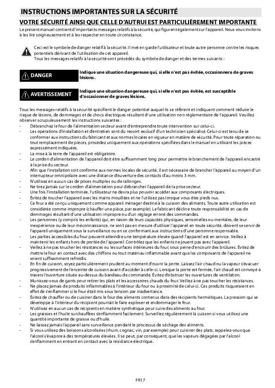 Guide utilisation WHIRLPOOL AKZM 768/NB  - TABLEAU DE PROGRAMMES de la marque WHIRLPOOL