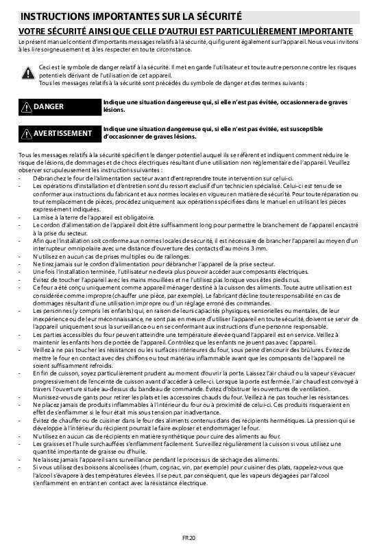 Guide utilisation WHIRLPOOL AKZM 794/IX  - TABLEAU DE PROGRAMMES de la marque WHIRLPOOL