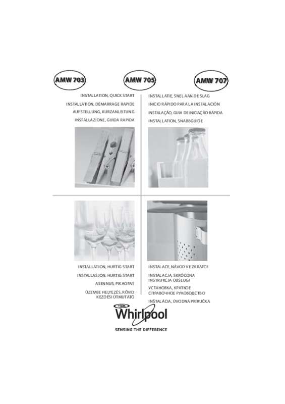Guide utilisation WHIRLPOOL AMW705/S de la marque WHIRLPOOL