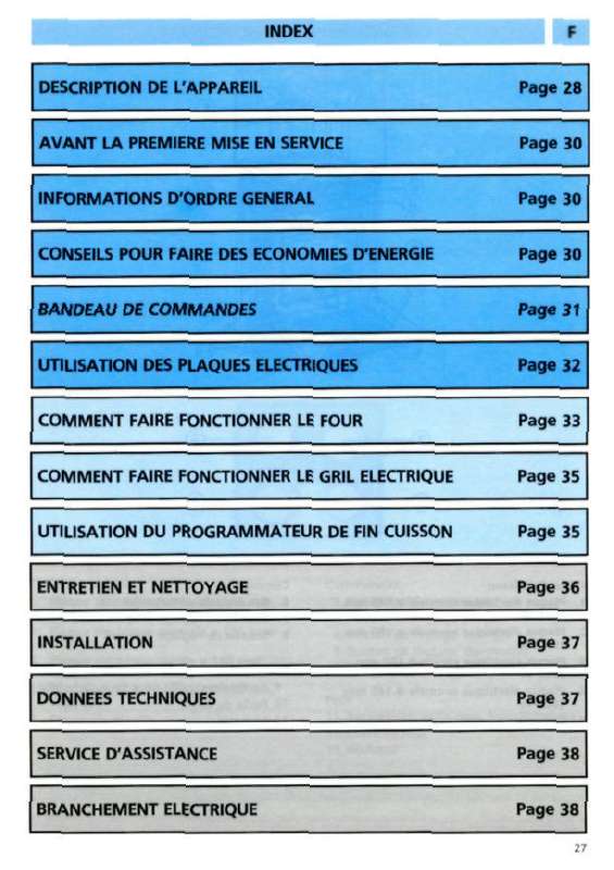 Guide utilisation WHIRLPOOL ACM 252 /WP  - MODE D'EMPLOI de la marque WHIRLPOOL