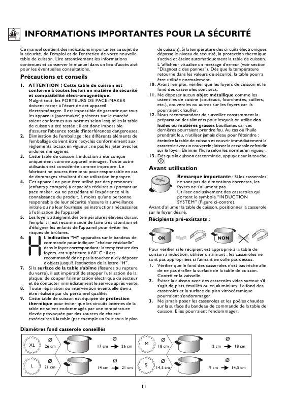 Guide utilisation WHIRLPOOL ACM 701/BA  - MODE D'EMPLOI de la marque WHIRLPOOL