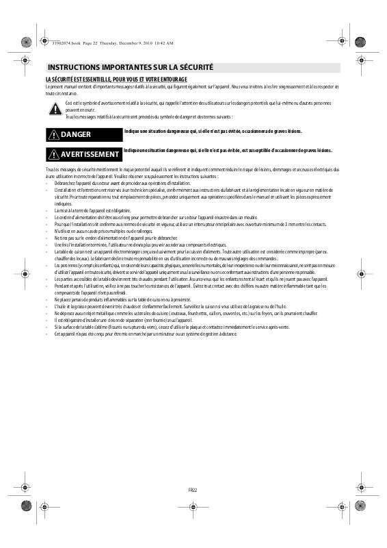 Guide utilisation WHIRLPOOL ACM 747/BA  - MODE D'EMPLOI de la marque WHIRLPOOL