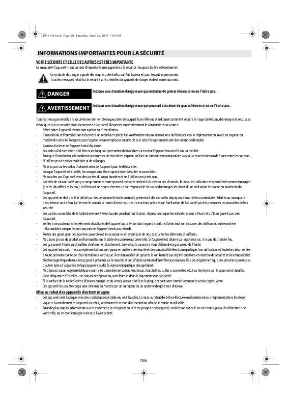 Guide utilisation WHIRLPOOL ACM 749/NE  - MODE D'EMPLOI de la marque WHIRLPOOL