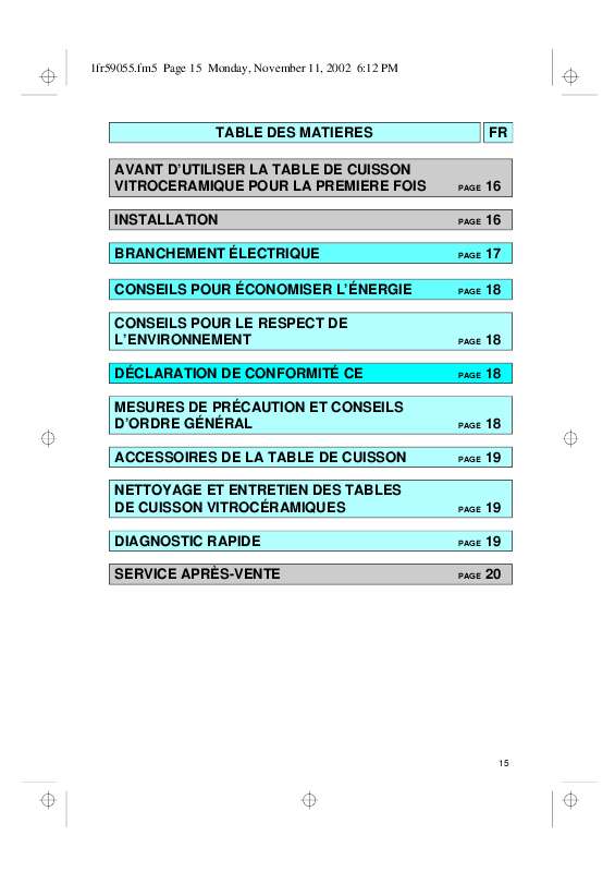 Guide utilisation WHIRLPOOL AKM 888/WH  - MODE D'EMPLOI de la marque WHIRLPOOL