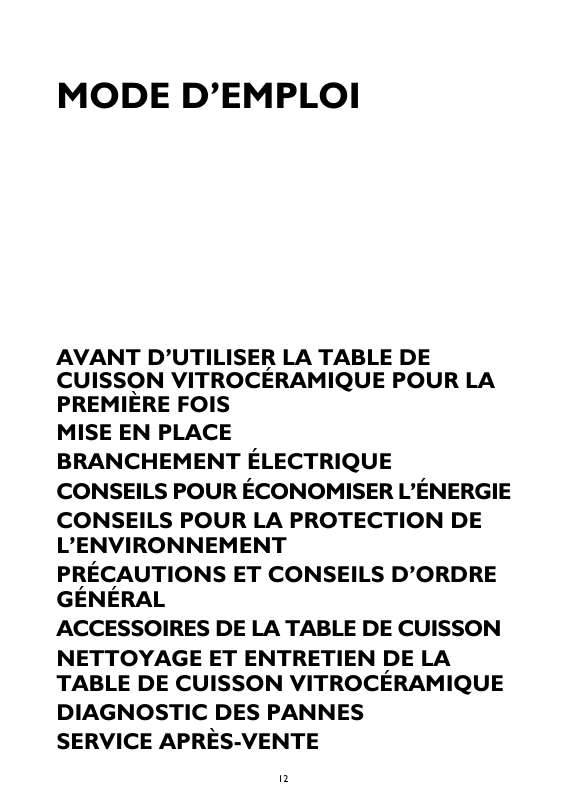 Guide utilisation WHIRLPOOL AKT 155/IX  - MODE D'EMPLOI de la marque WHIRLPOOL