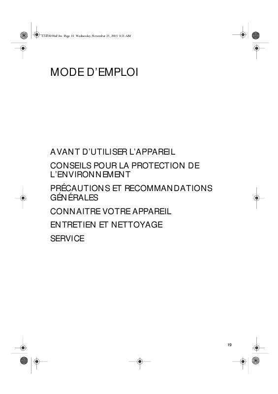 Guide utilisation WHIRLPOOL AFB 824/A  - MODE D'EMPLOI de la marque WHIRLPOOL