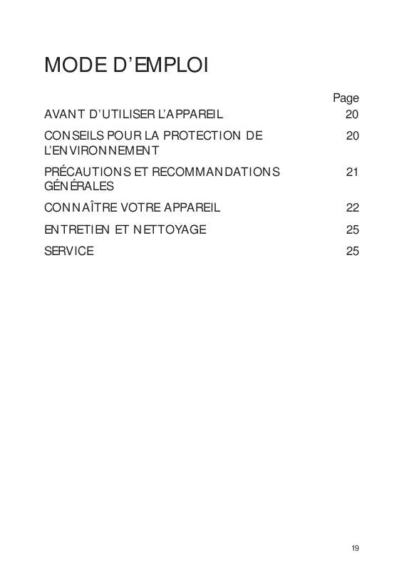 Guide utilisation WHIRLPOOL AFB 827/A  - MODE D'EMPLOI de la marque WHIRLPOOL