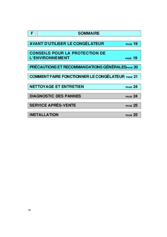 Guide utilisation WHIRLPOOL AFG 378/G  - MODE D'EMPLOI de la marque WHIRLPOOL