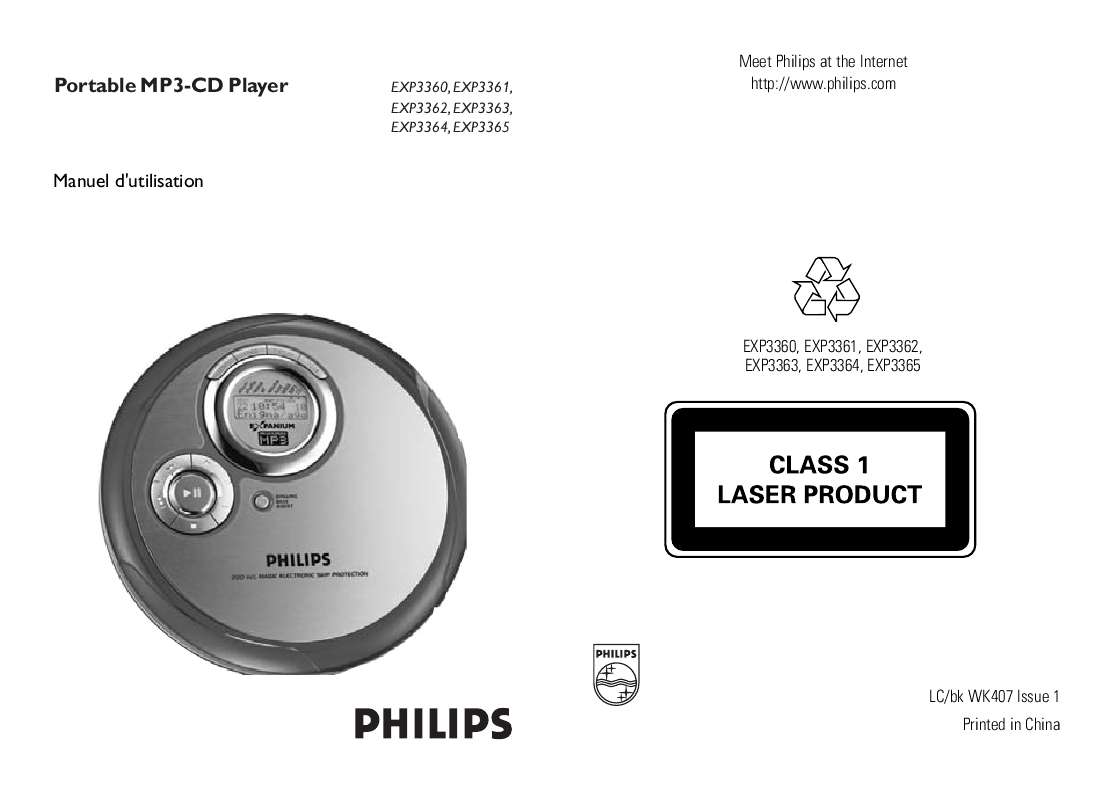 Guide utilisation PHILIPS EXP3360/00Z  de la marque PHILIPS