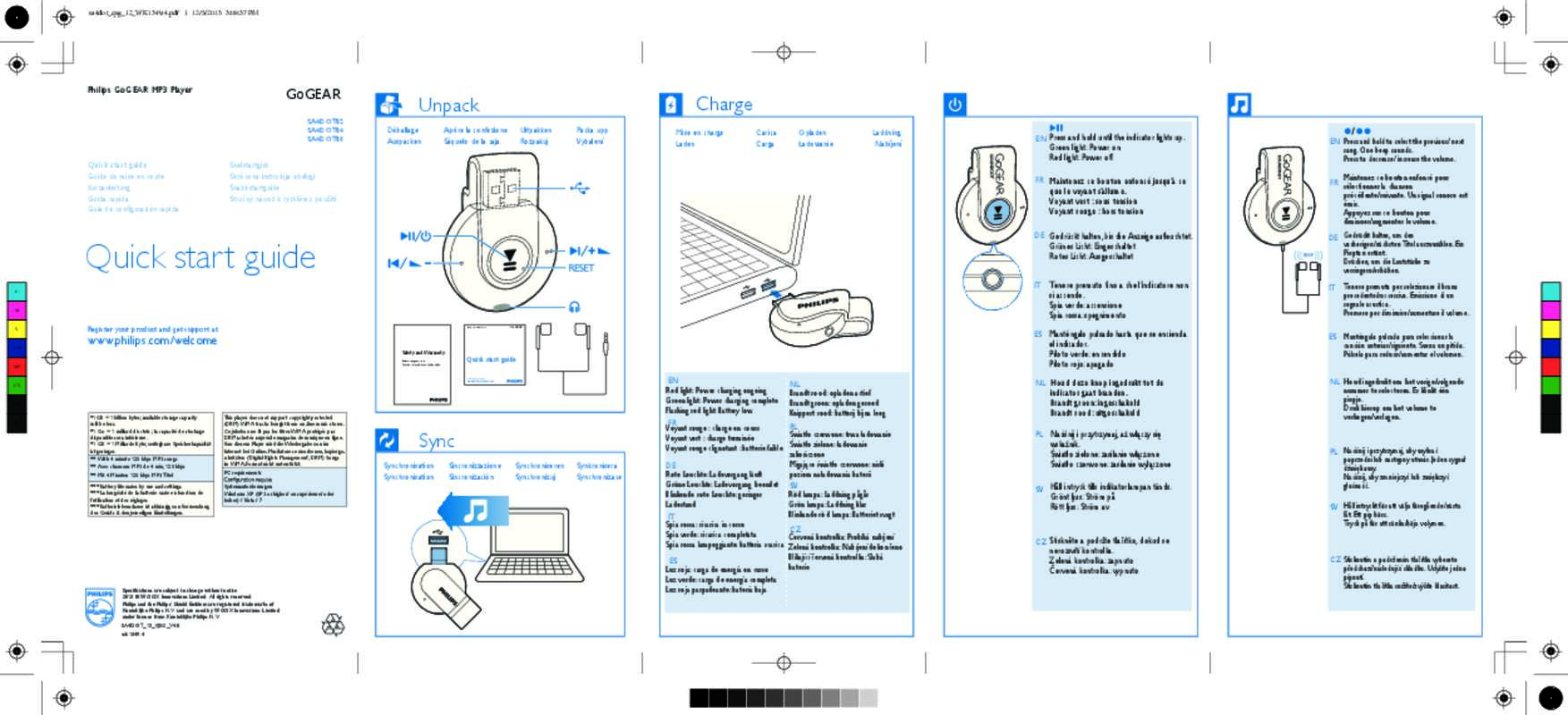 Guide utilisation PHILIPS SA4DOT02PN/12  de la marque PHILIPS