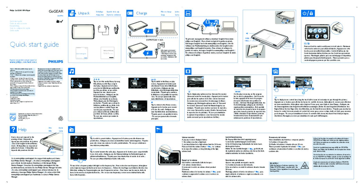 Guide utilisation PHILIPS SA4TP404KF/12  de la marque PHILIPS