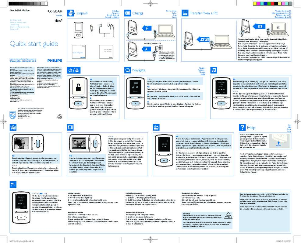 Guide utilisation PHILIPS SA4VBE04KFS/12  de la marque PHILIPS