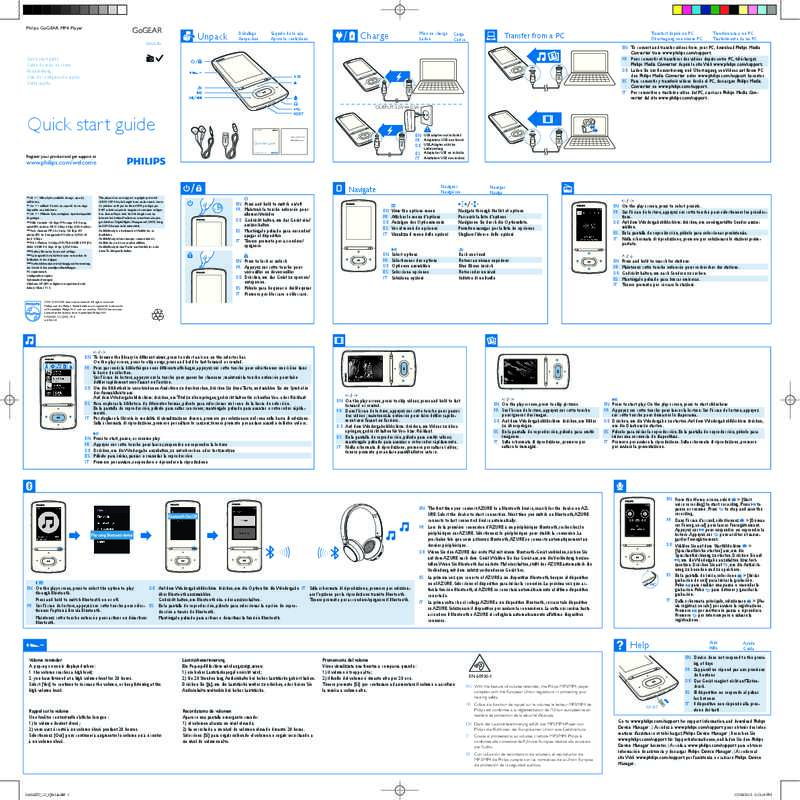 Guide utilisation PHILIPS SA5AZU08WF/12  de la marque PHILIPS