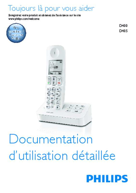 Guide utilisation PHILIPS D4001WC/FR  de la marque PHILIPS