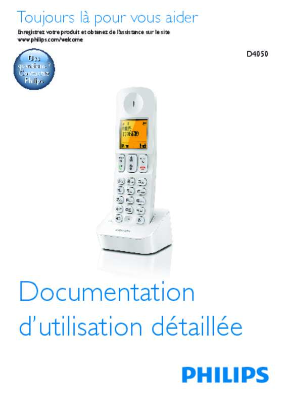 Guide utilisation PHILIPS D4050W/12  de la marque PHILIPS