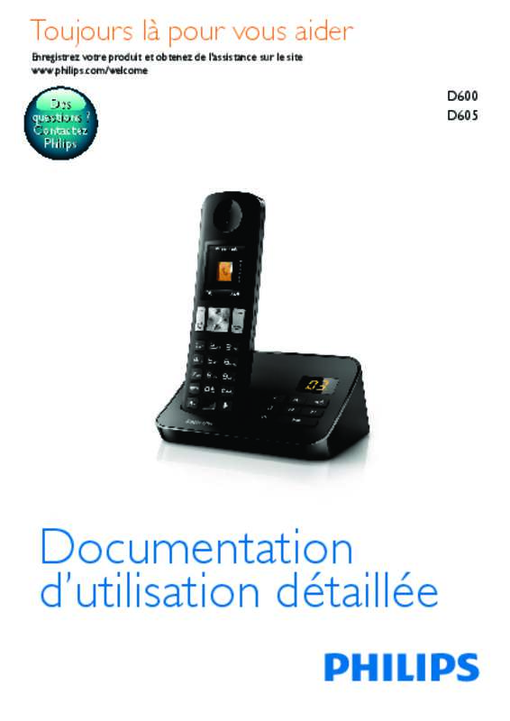 Guide utilisation PHILIPS D6052B/FR  de la marque PHILIPS