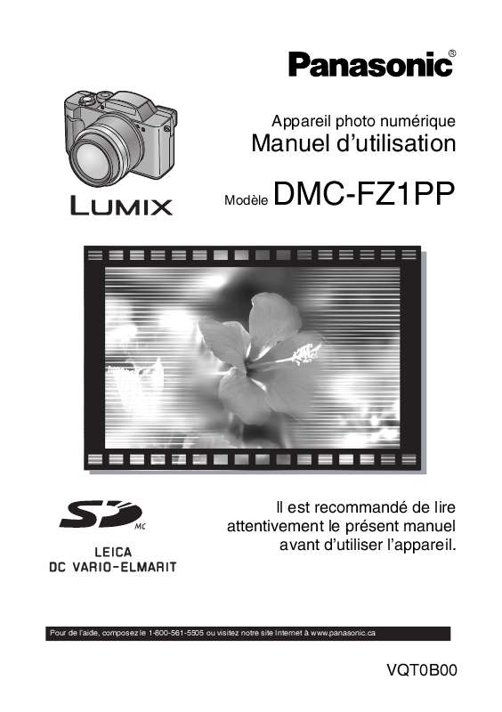 Guide utilisation PANASONIC LUMIX DMC-FZ1PP  de la marque PANASONIC