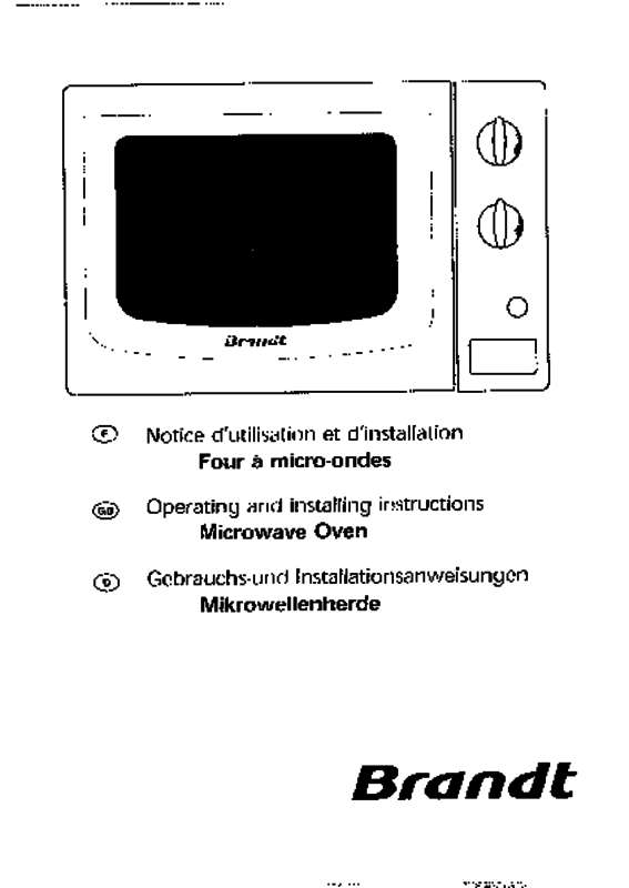 Guide utilisation BRANDT MEE51B1E de la marque BRANDT