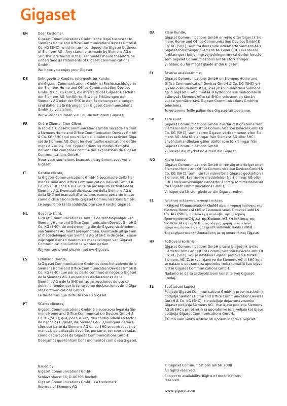 Guide utilisation SIEMENS GIGASET SE361 WLAN  de la marque SIEMENS
