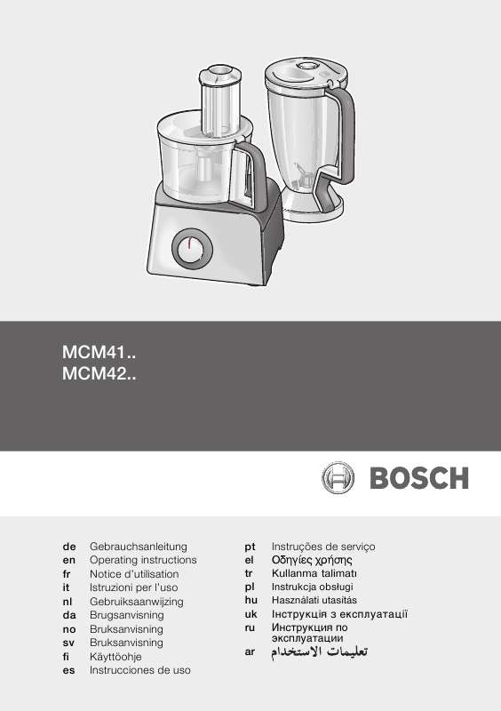 Guide utilisation BOSCH MCM 4200/01 de la marque BOSCH