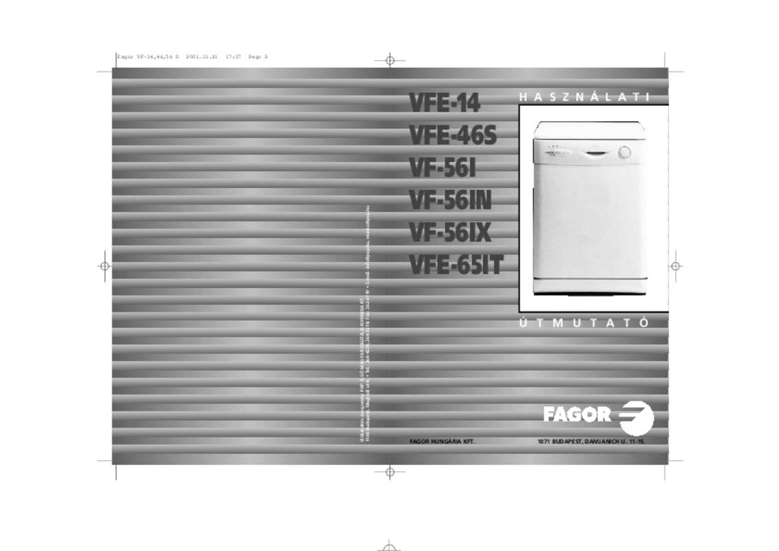 Guide utilisation FAGOR VFE-14 de la marque FAGOR