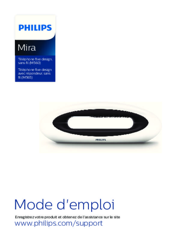 Guide utilisation PHILIPS M5601WG/FR MIRA  de la marque PHILIPS