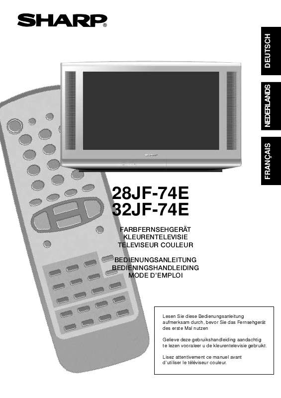 Guide utilisation SHARP 28/32JF-74E  de la marque SHARP