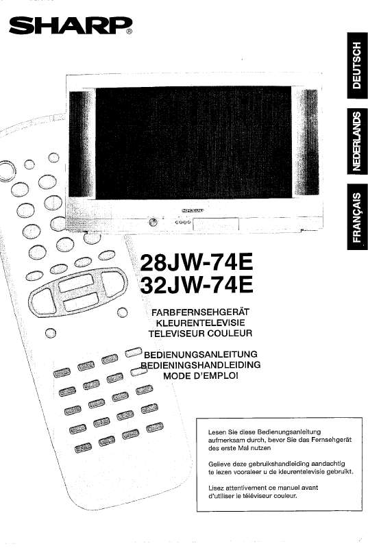 Guide utilisation SHARP 28/32JW-74E  de la marque SHARP