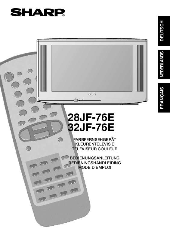 Guide utilisation SHARP 28JF/32JF-76E  de la marque SHARP