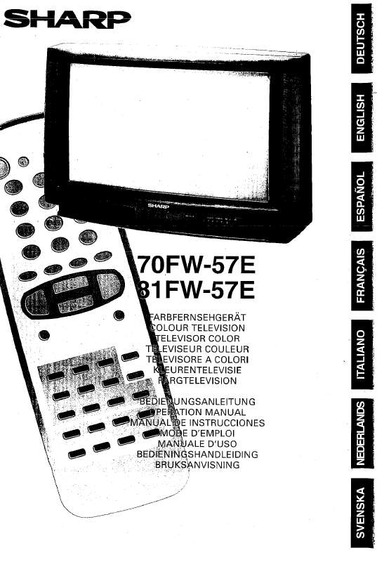 Guide utilisation SHARP 70/81FW-57E  de la marque SHARP