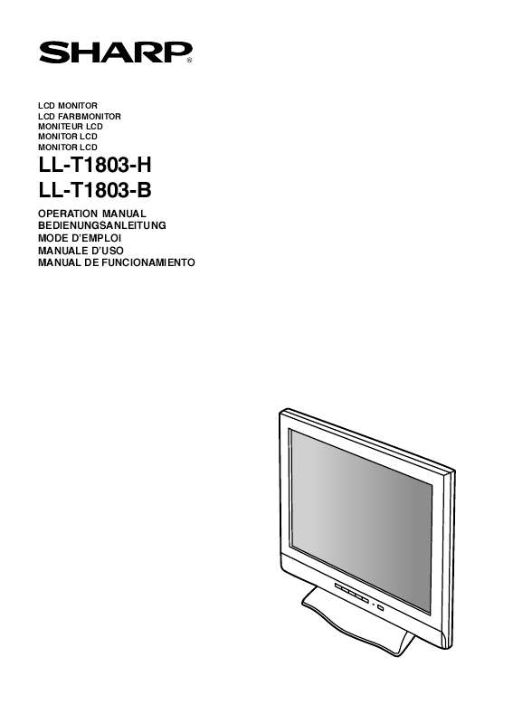 Guide utilisation SHARP LL-T1803-H/B  de la marque SHARP