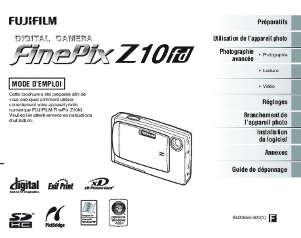 Guide utilisation FUJIFILM FINEPIX Z10FD  de la marque FUJIFILM